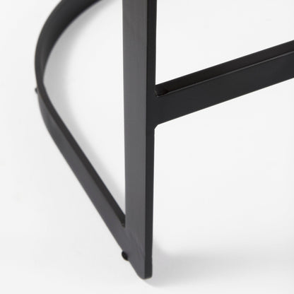 Mercana Hollyfield Leather Low-Back Counter Stool