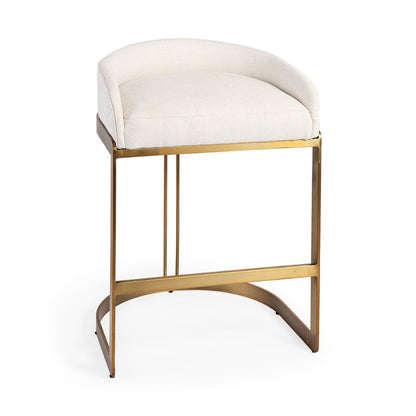 Mercana Hollyfield Leather Low-Back Counter Stool