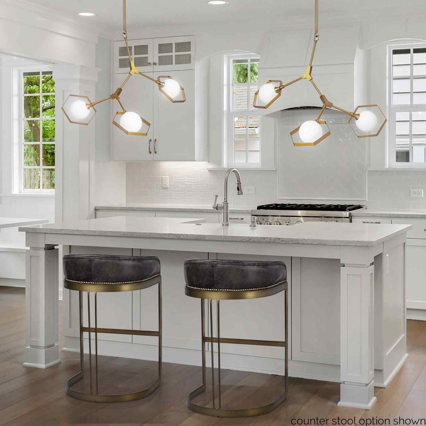 Mercana Hollyfield Leather Seat Barstool