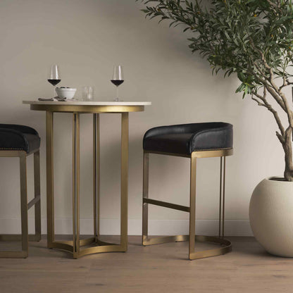 Mercana Hollyfield Leather Seat Barstool