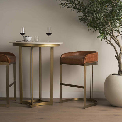 Mercana Hollyfield Leather Seat Barstool