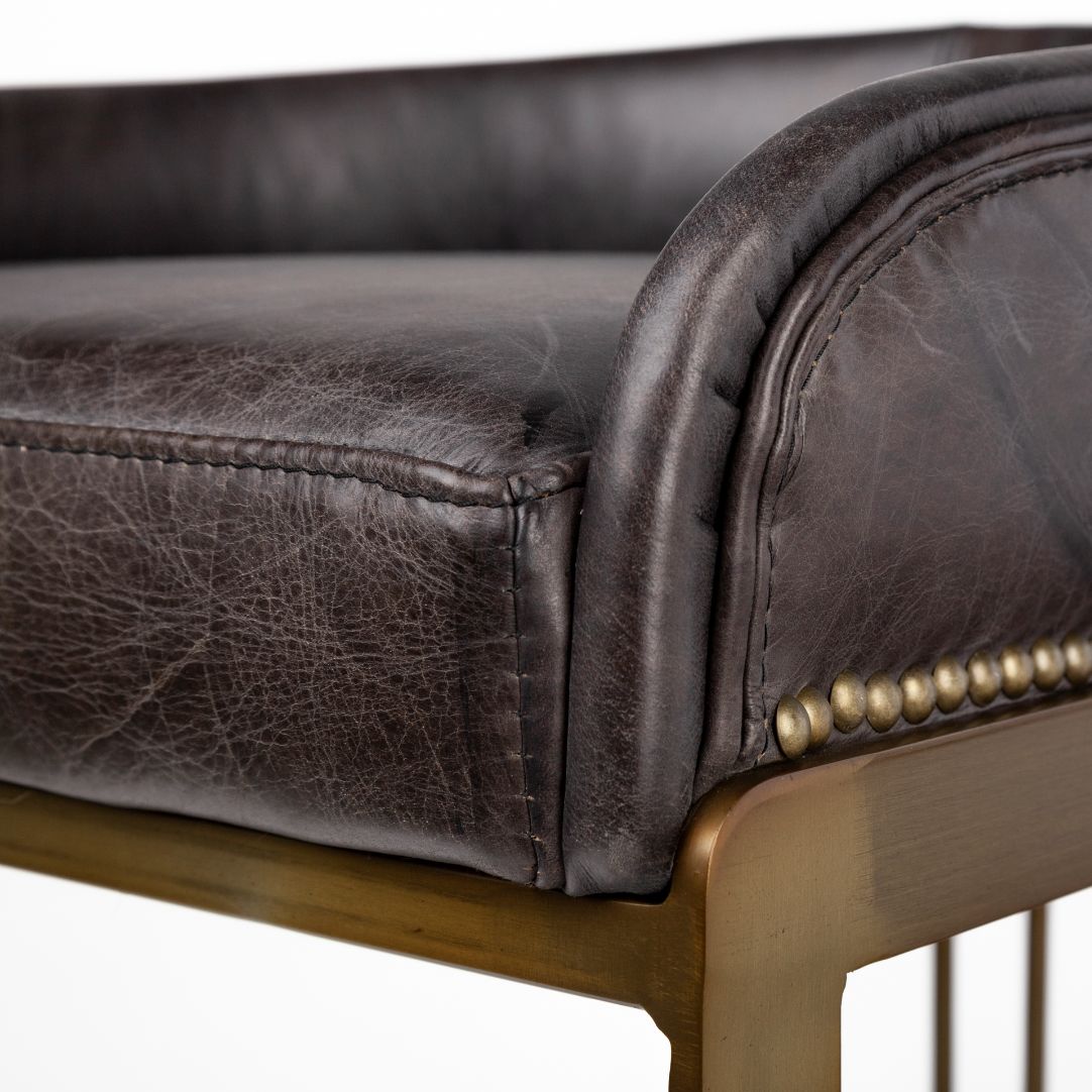 Mercana Hollyfield Leather Seat Barstool