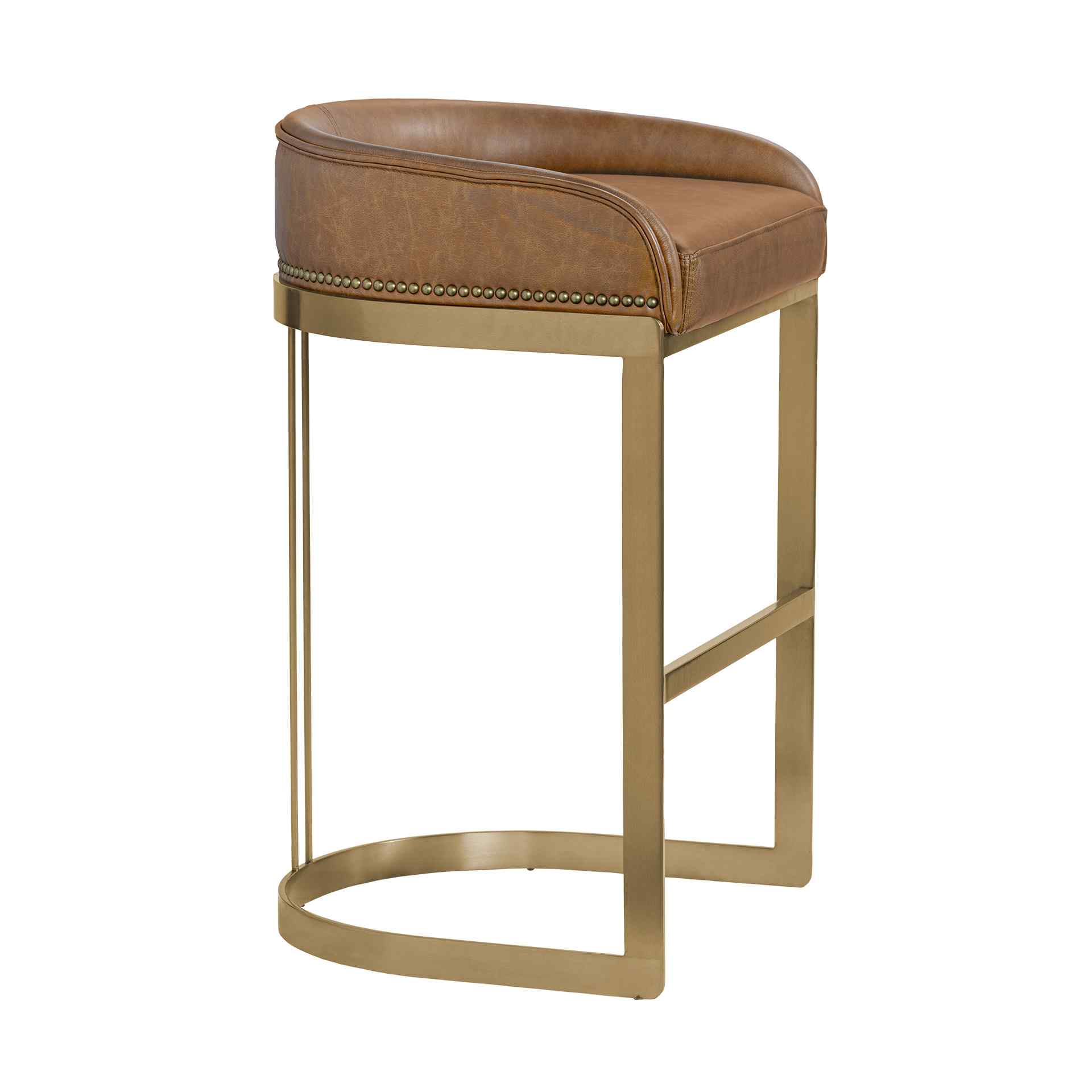 Mercana Hollyfield Leather Seat Barstool