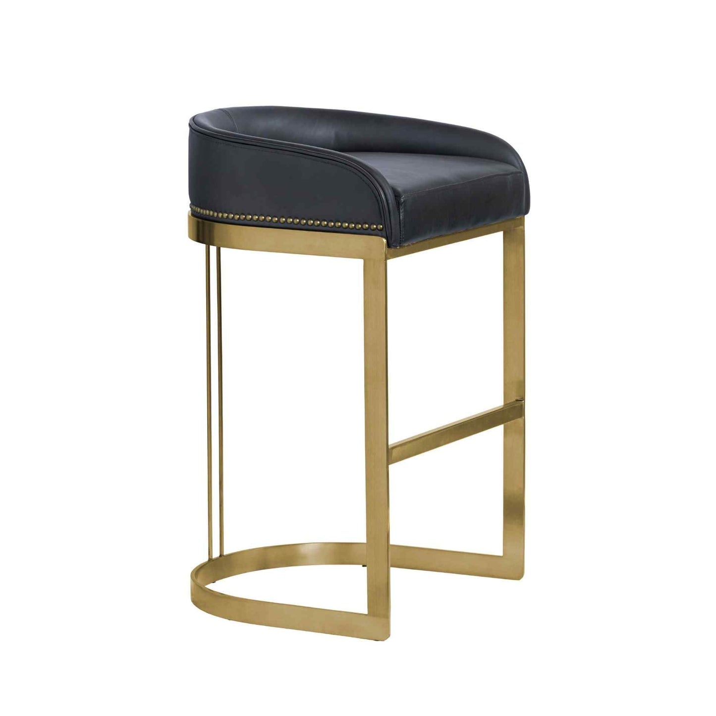 Hollyfield Leather Seat Barstool