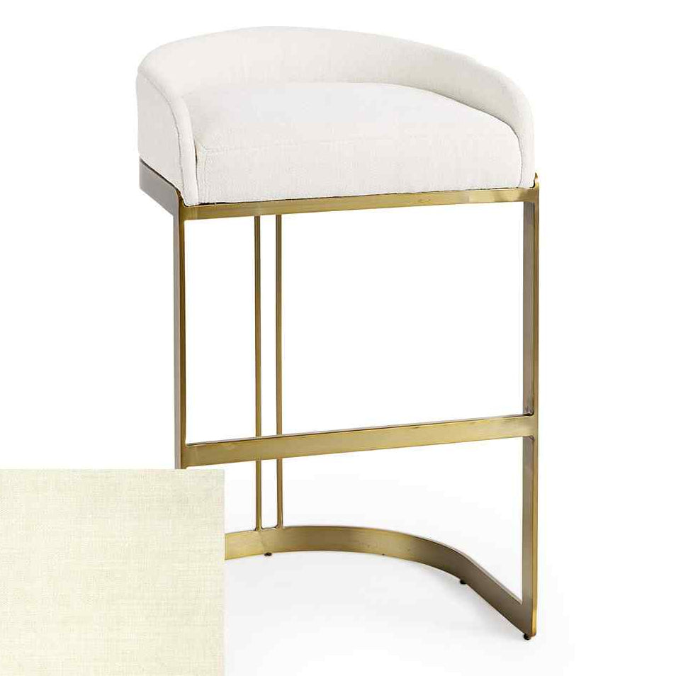 Hollyfield Leather Seat Barstool