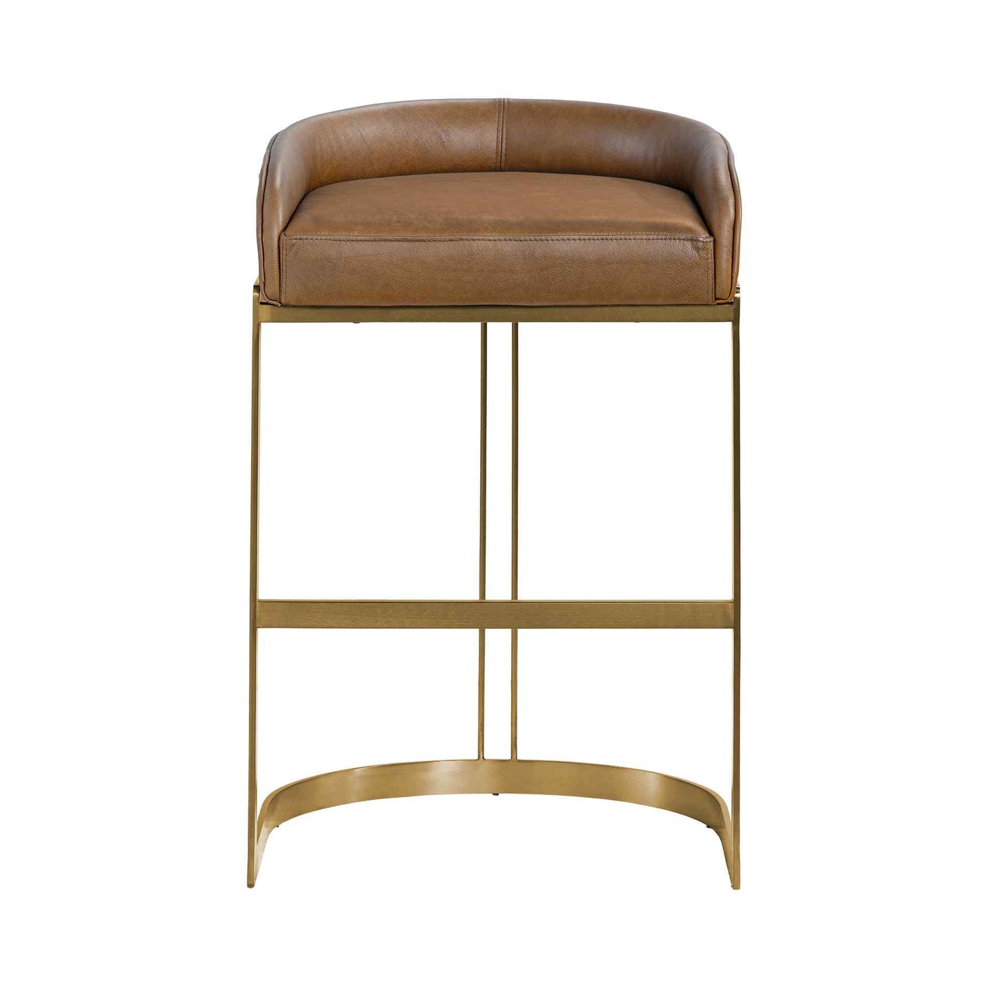 Hollyfield Leather Seat Barstool