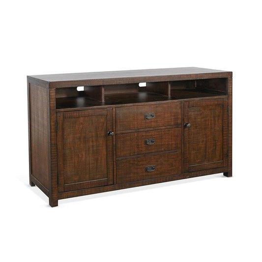 Homestead 66" Tv Console Dark Brown TV Stands & Media Centers Sideboards and Things By Sunny D