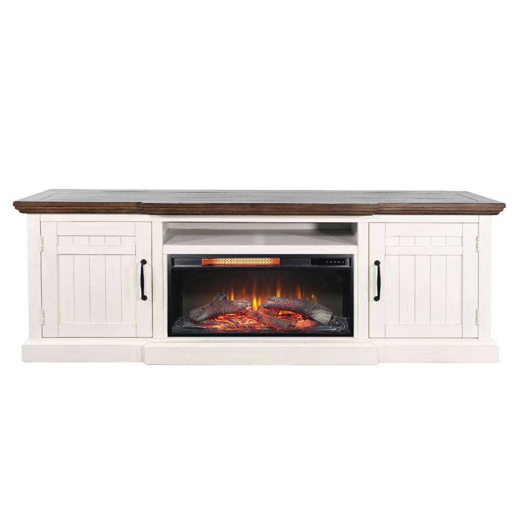 Sunny D Homestead Media Console with Electric Fireplace