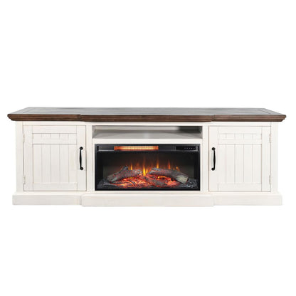Sunny D Homestead Media Console with Electric Fireplace