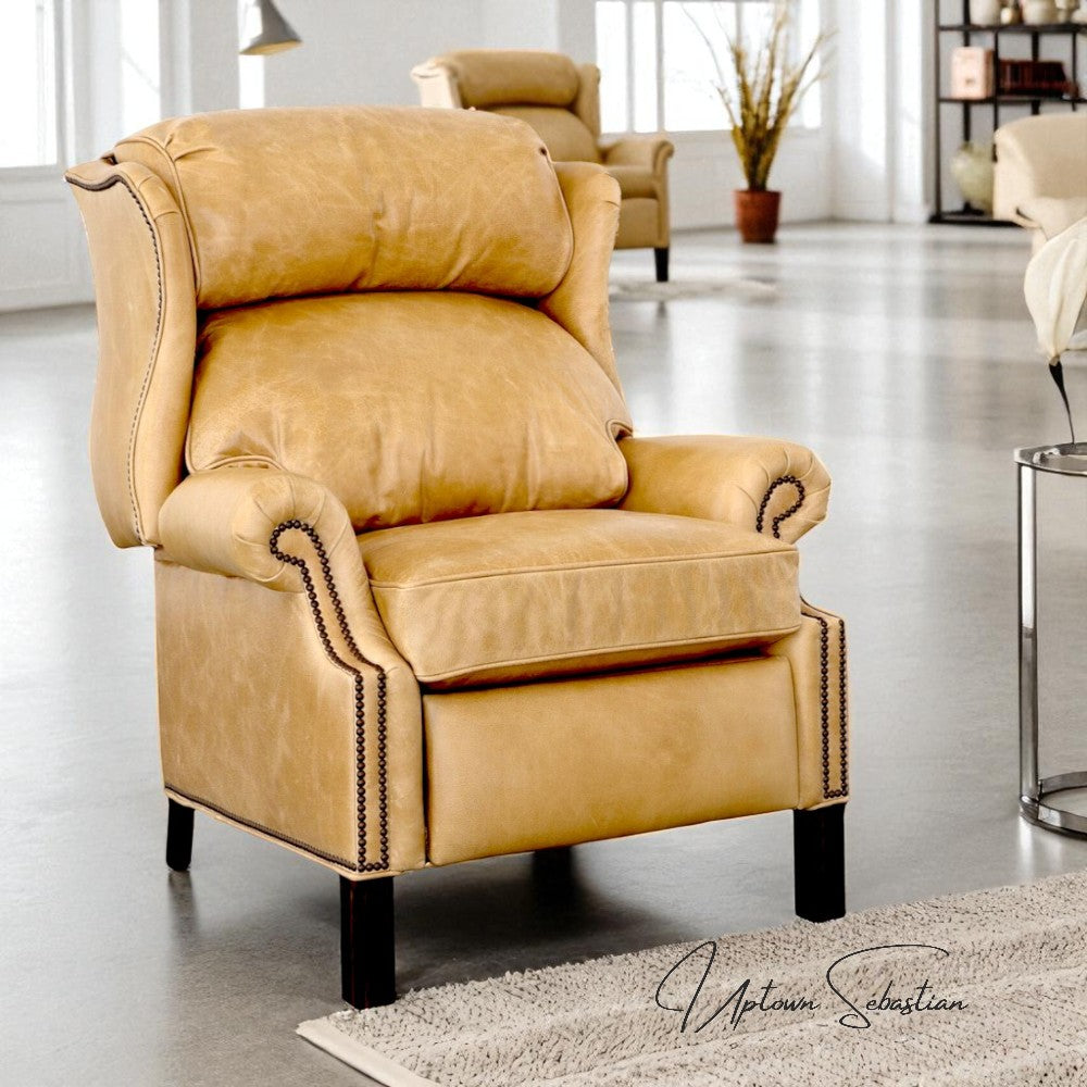 Haven Leather Power Push Button Recliner