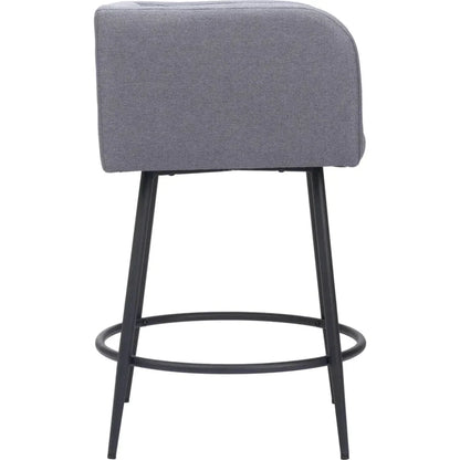 Horbat Counter Stool (Set of 2) Gray - LOOMLAN - Zuo Modern - Counter Stools