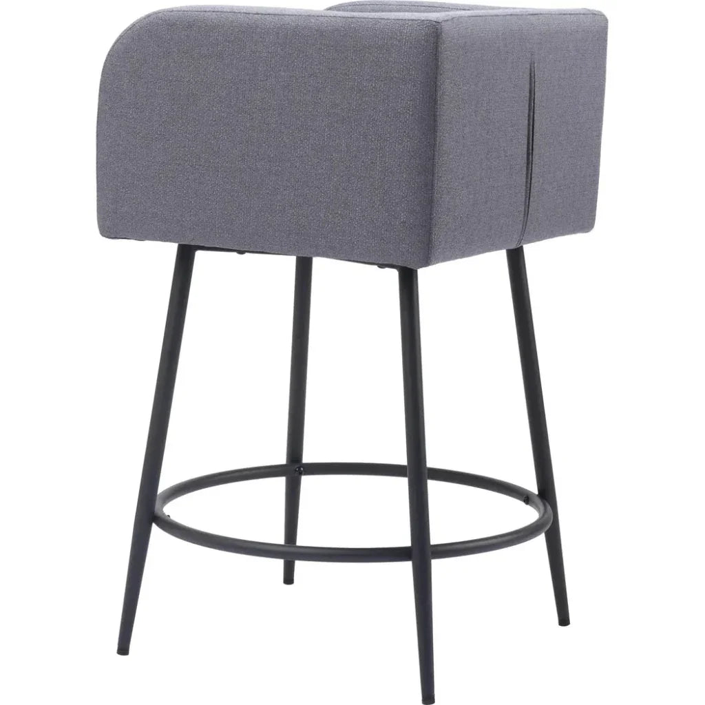 Horbat Counter Stool (Set of 2) Gray - LOOMLAN - Zuo Modern - Counter Stools