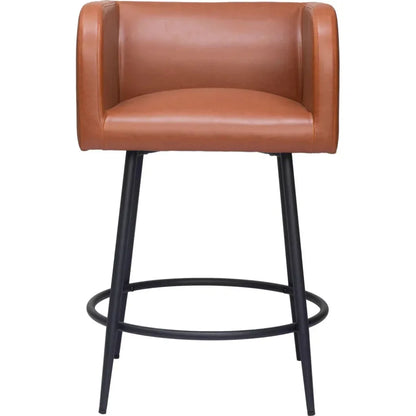 Horbat Counter Stool (Set of 2) Brown - LOOMLAN - Zuo Modern - Counter Stools