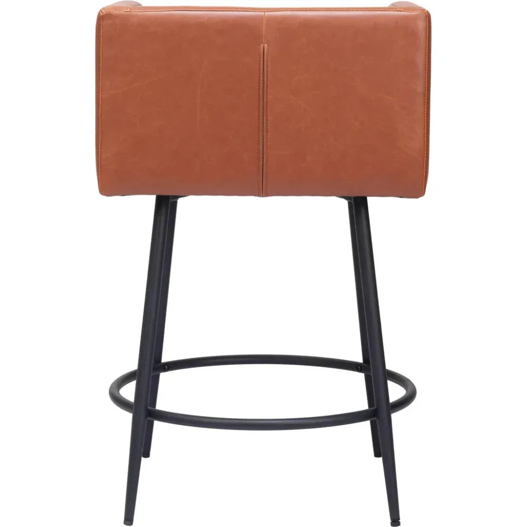 Horbat Counter Stool (Set of 2) Brown - LOOMLAN - Zuo Modern - Counter Stools