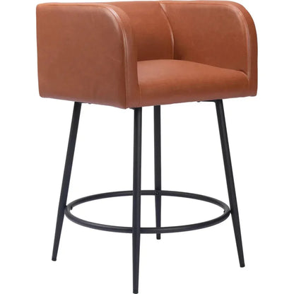 Horbat Counter Stool (Set of 2) Brown - LOOMLAN - Zuo Modern - Counter Stools