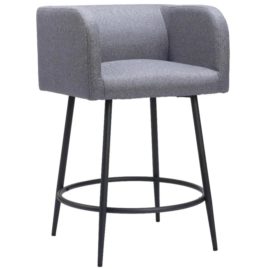 Horbat Counter Stool (Set of 2) Gray - LOOMLAN - Zuo Modern - Counter Stools