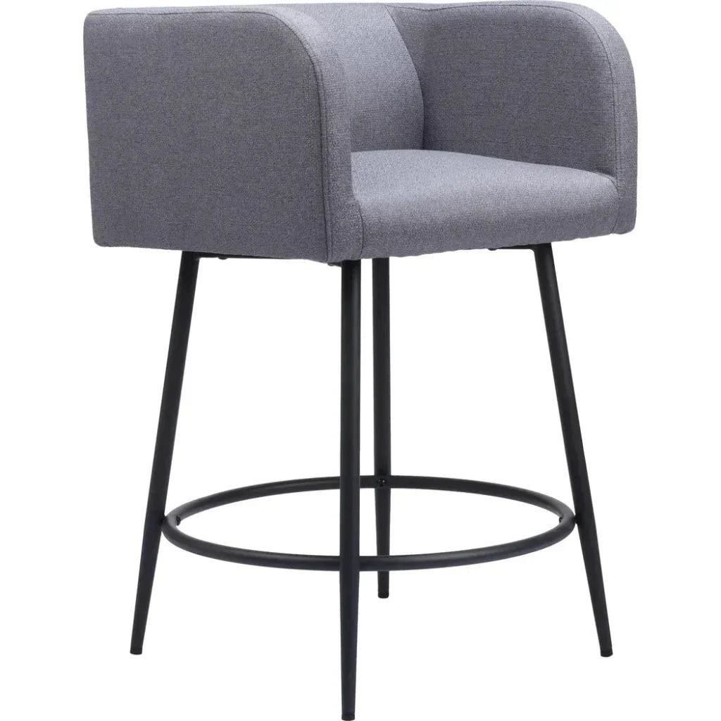 Horbat Counter Stool (Set of 2) Gray - LOOMLAN - Zuo Modern - Counter Stools