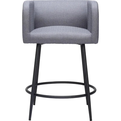 Horbat Counter Stool (Set of 2) Gray - LOOMLAN - Zuo Modern - Counter Stools