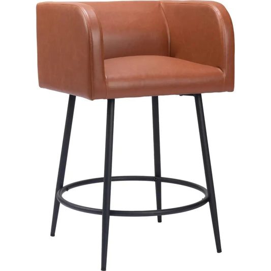 Horbat Counter Stool (Set of 2) Brown - LOOMLAN - Zuo Modern - Counter Stools
