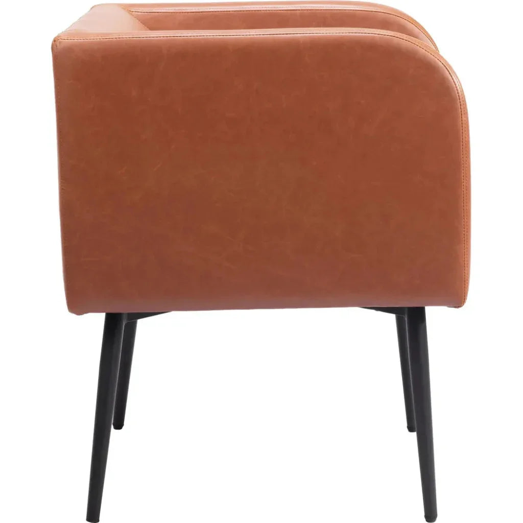 Horbat Leather Dining Chair - LOOMLAN - Zuo Modern - Dining Chairs