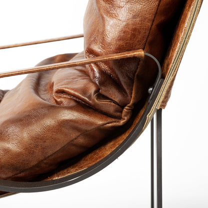 Mercana Hornet Leather Unibody Seat Accent Chair