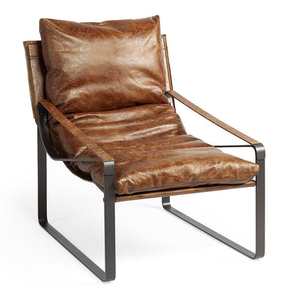 Mercana Hornet Leather Unibody Seat Accent Chair