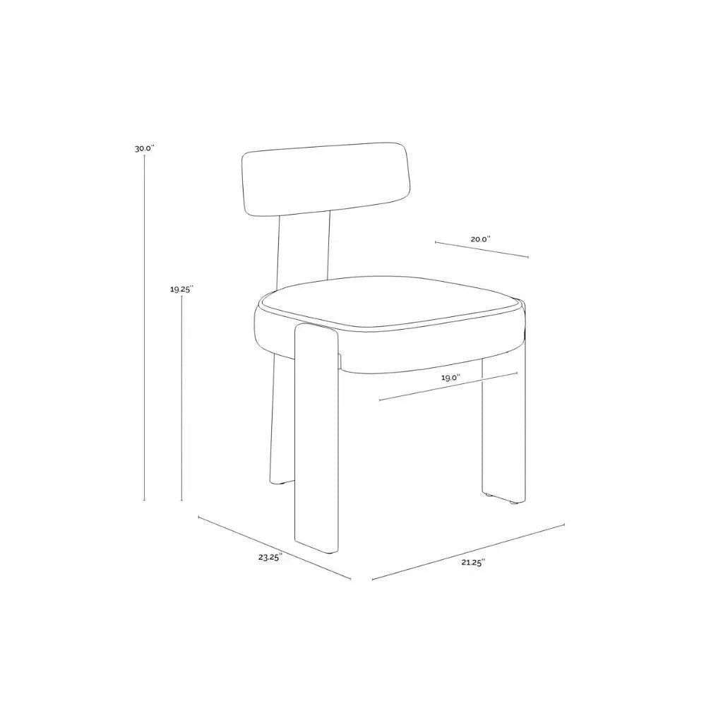 SUNPAN Horton Leather Armless Dining Chair 2PC