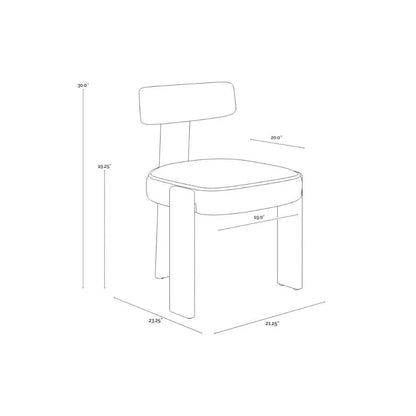 SUNPAN Horton Leather Armless Dining Chair 2PC