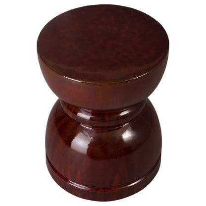 Emissary Hourglass Red Ceramic Garden Stool
