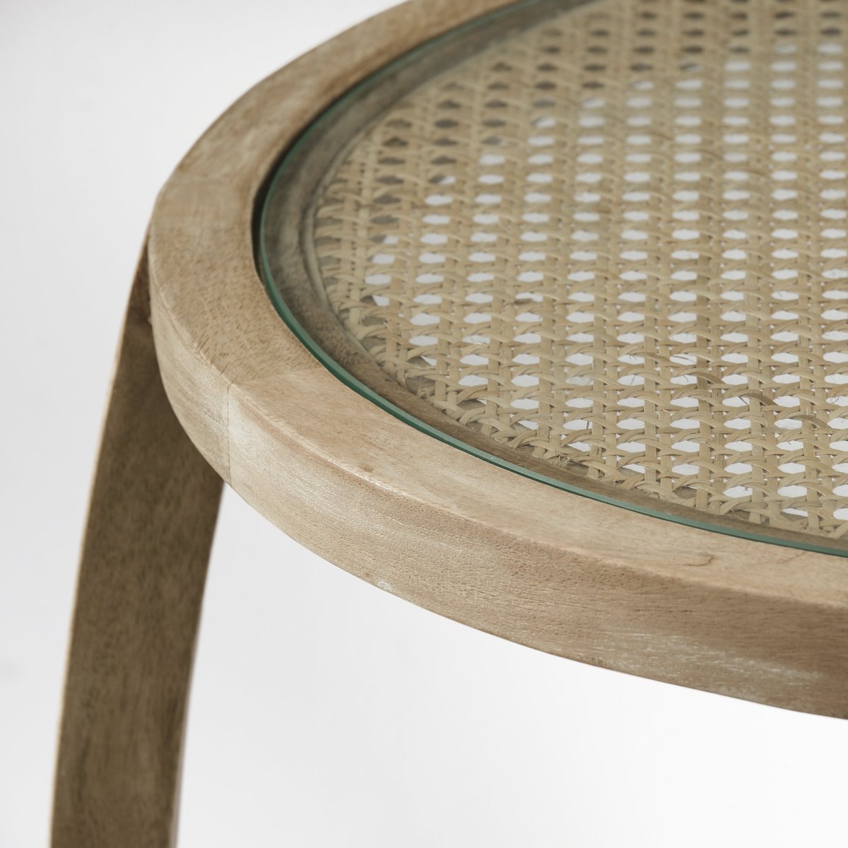Mercana Hubbard Wood Frame Round Accent Table