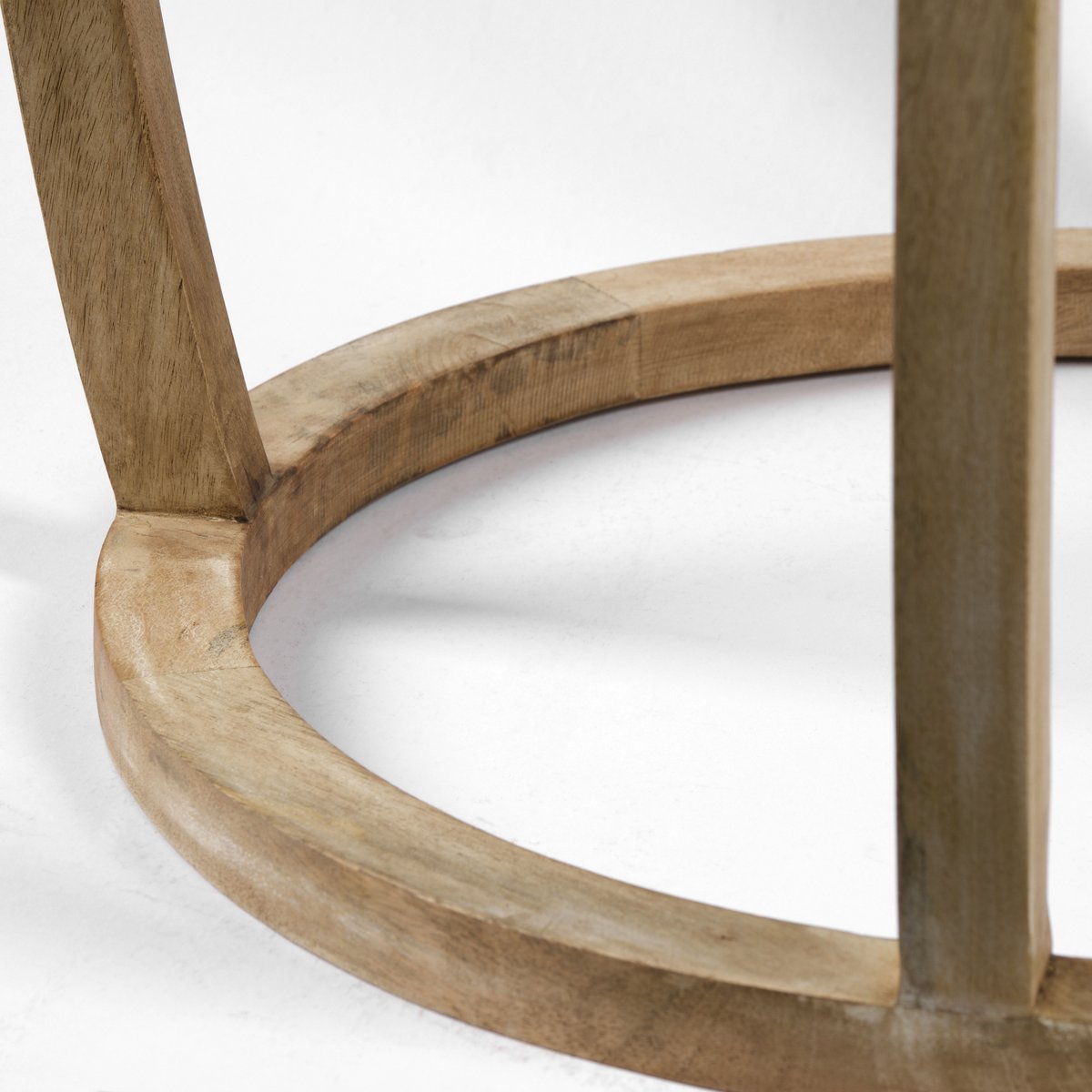Mercana Hubbard Wood Frame Round Accent Table