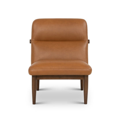 Urbia Hudson Leather Armless Accent Chair