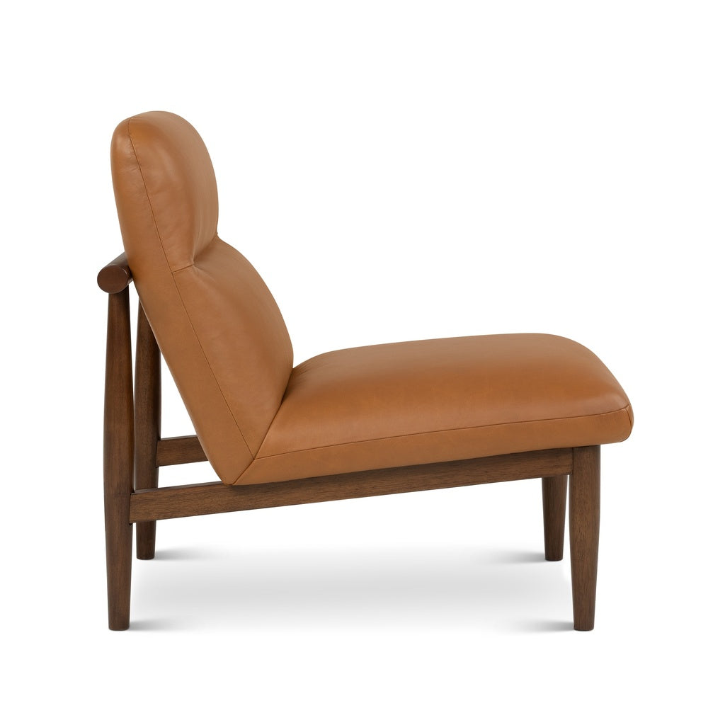 Urbia Hudson Leather Armless Accent Chair