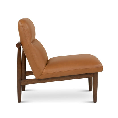 Urbia Hudson Leather Armless Accent Chair