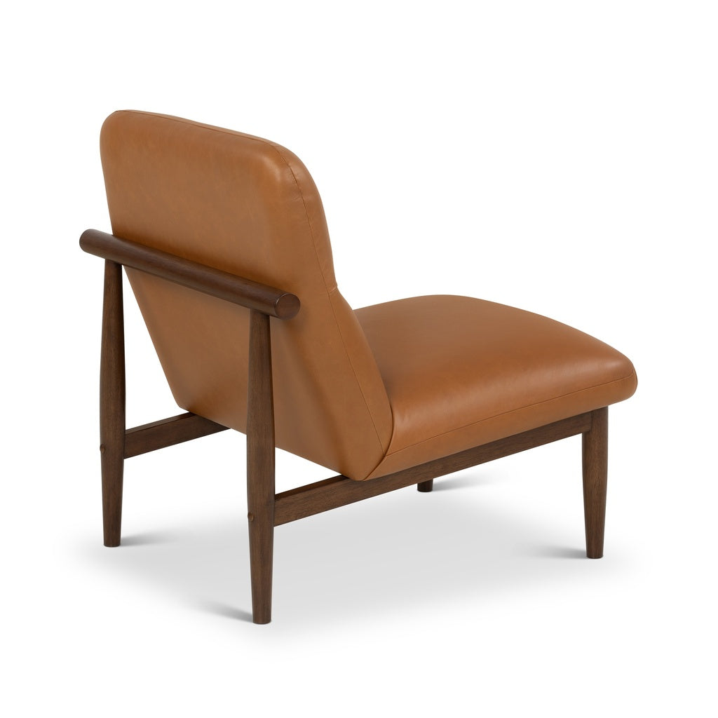 Urbia Hudson Leather Armless Accent Chair