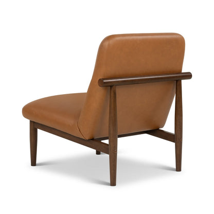 Urbia Hudson Leather Armless Accent Chair