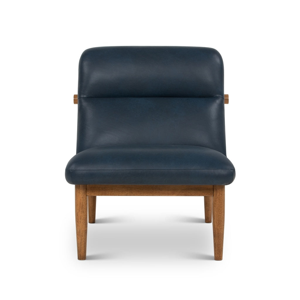 Urbia Hudson Leather Armless Accent Chair