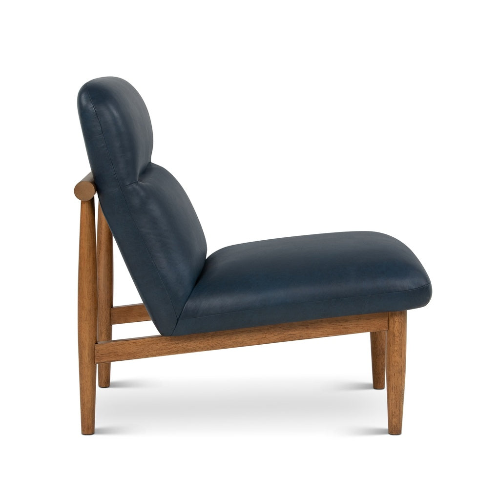 Urbia Hudson Leather Armless Accent Chair