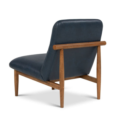 Urbia Hudson Leather Armless Accent Chair