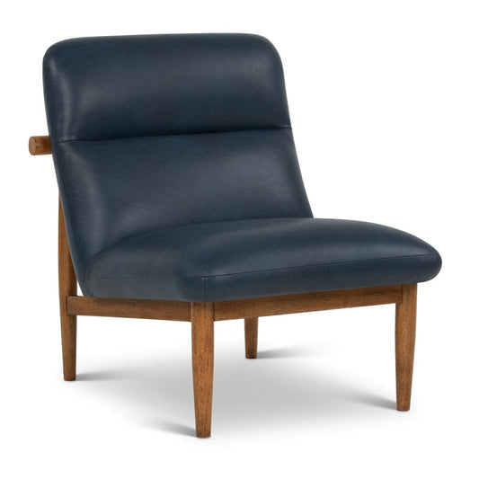 Urbia Hudson Leather Armless Accent Chair