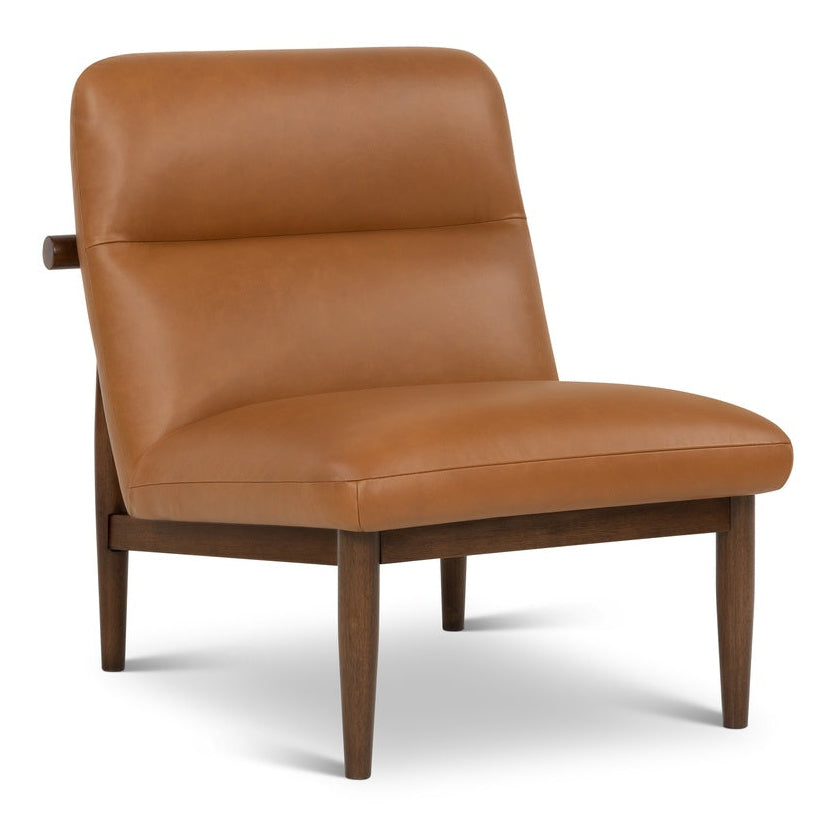 Urbia Hudson Leather Armless Accent Chair