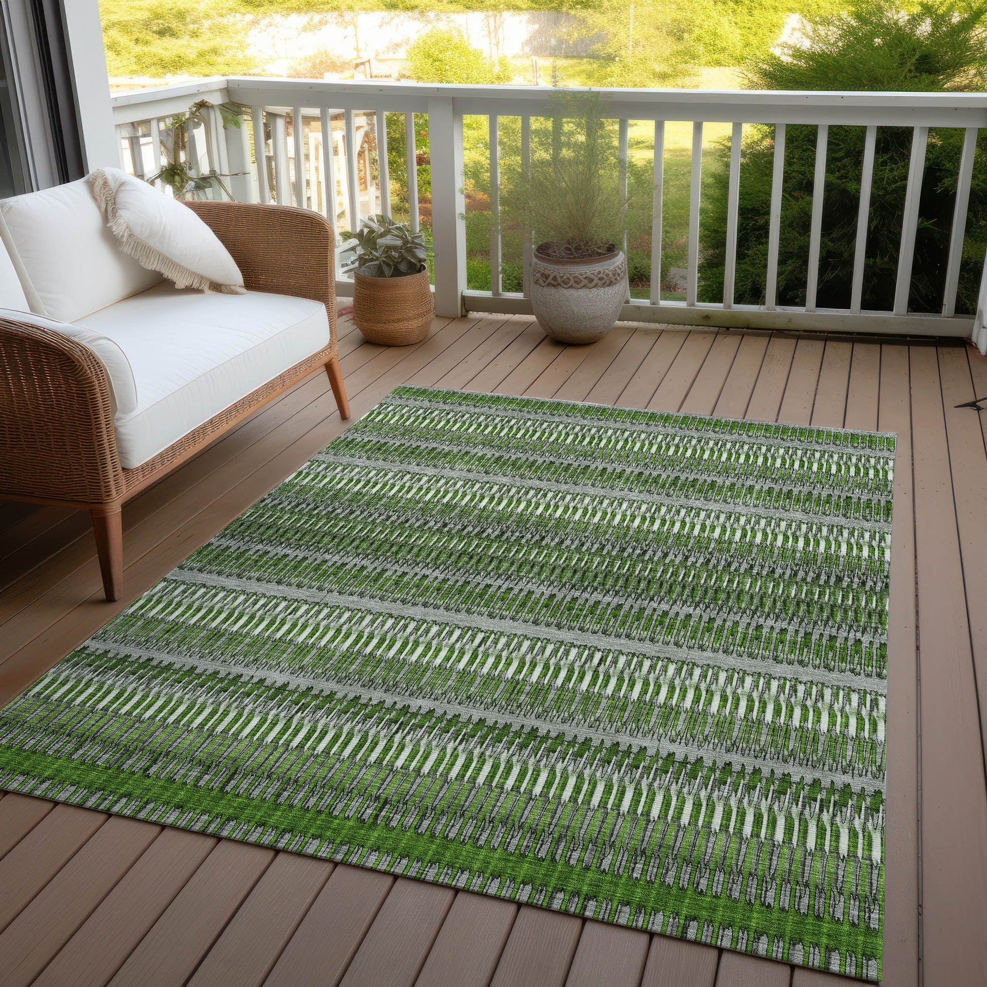Addison Rugs Hushed Green Washable Indoor-Outdoor Rug