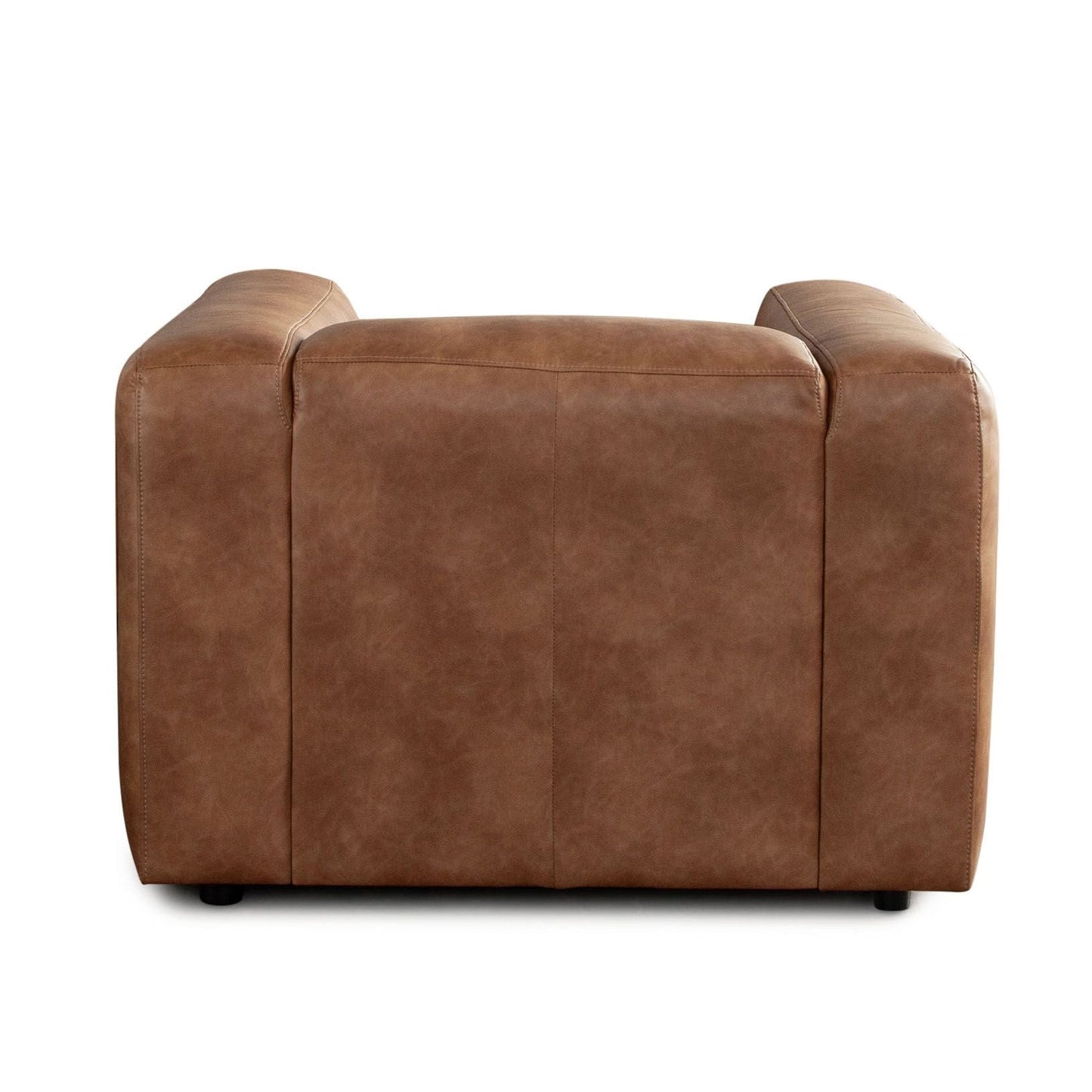Diamond Sofa Hyde Saddle Brown Leather Club Chair