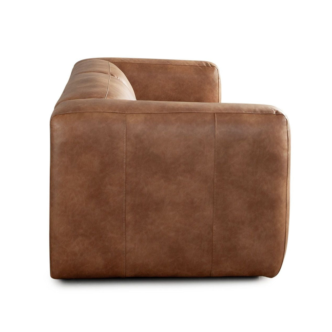 Diamond Sofa Hyde Saddle Brown Leather Sofa