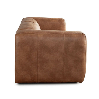 Diamond Sofa Hyde Saddle Brown Leather Sofa