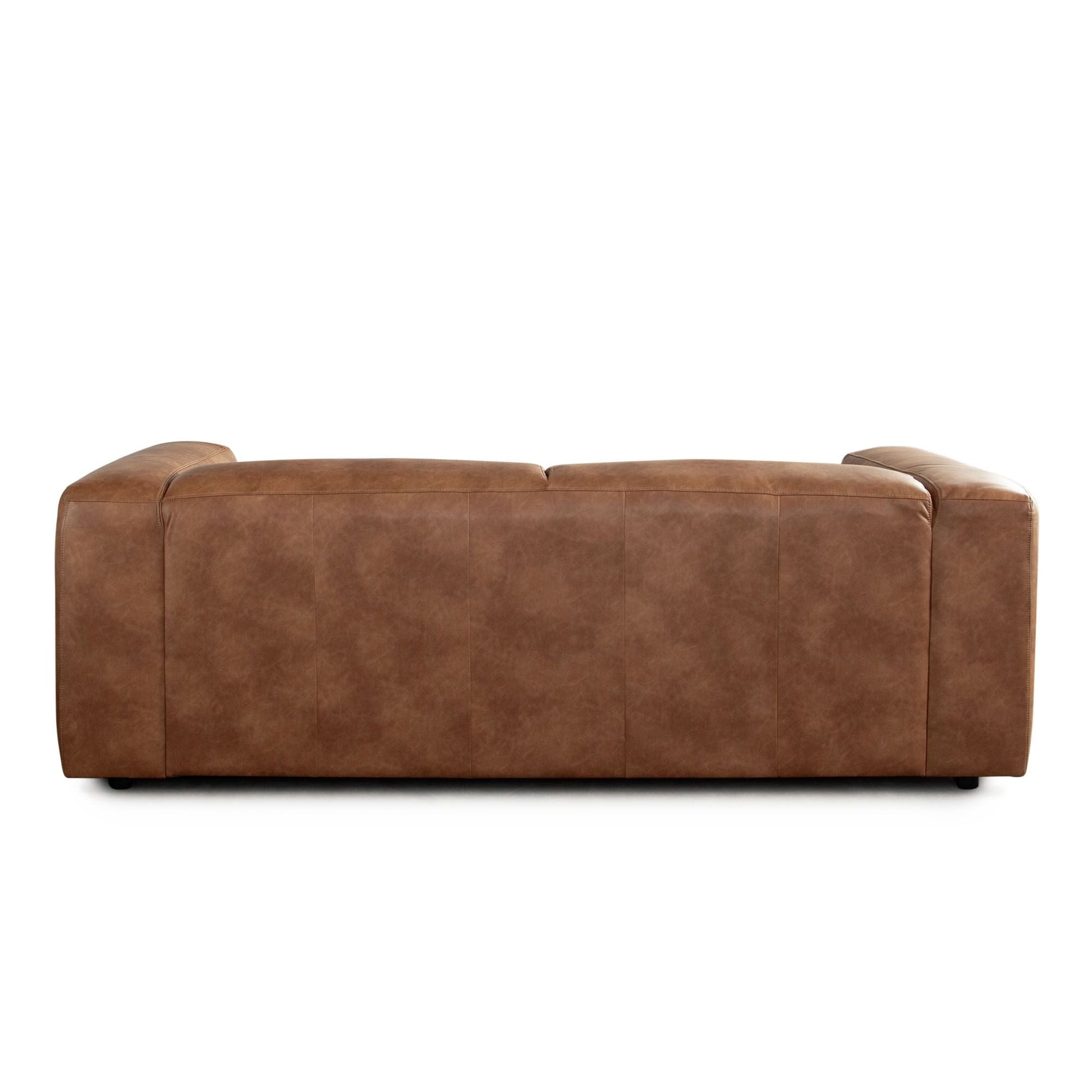 Diamond Sofa Hyde Saddle Brown Leather Sofa
