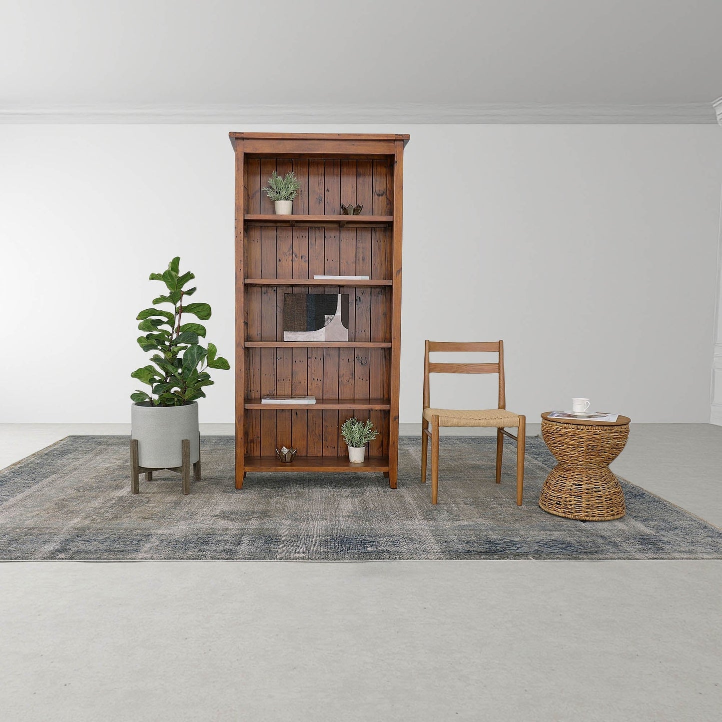 Lifestyle Five Shelves Wood Bookcase