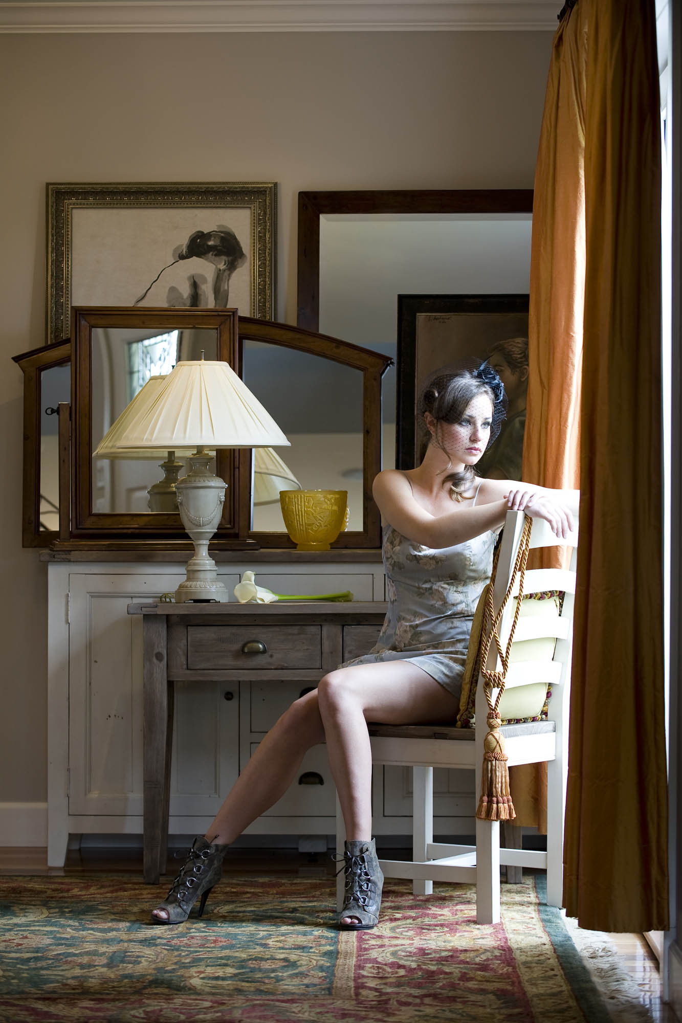 Irish Coast Two Drawers Wood Console Table