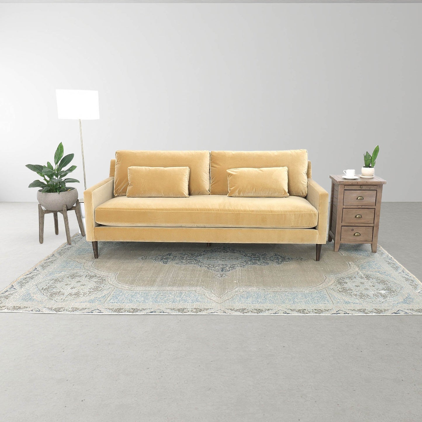 Irish Coast 3 Drawers Wood Nightstand