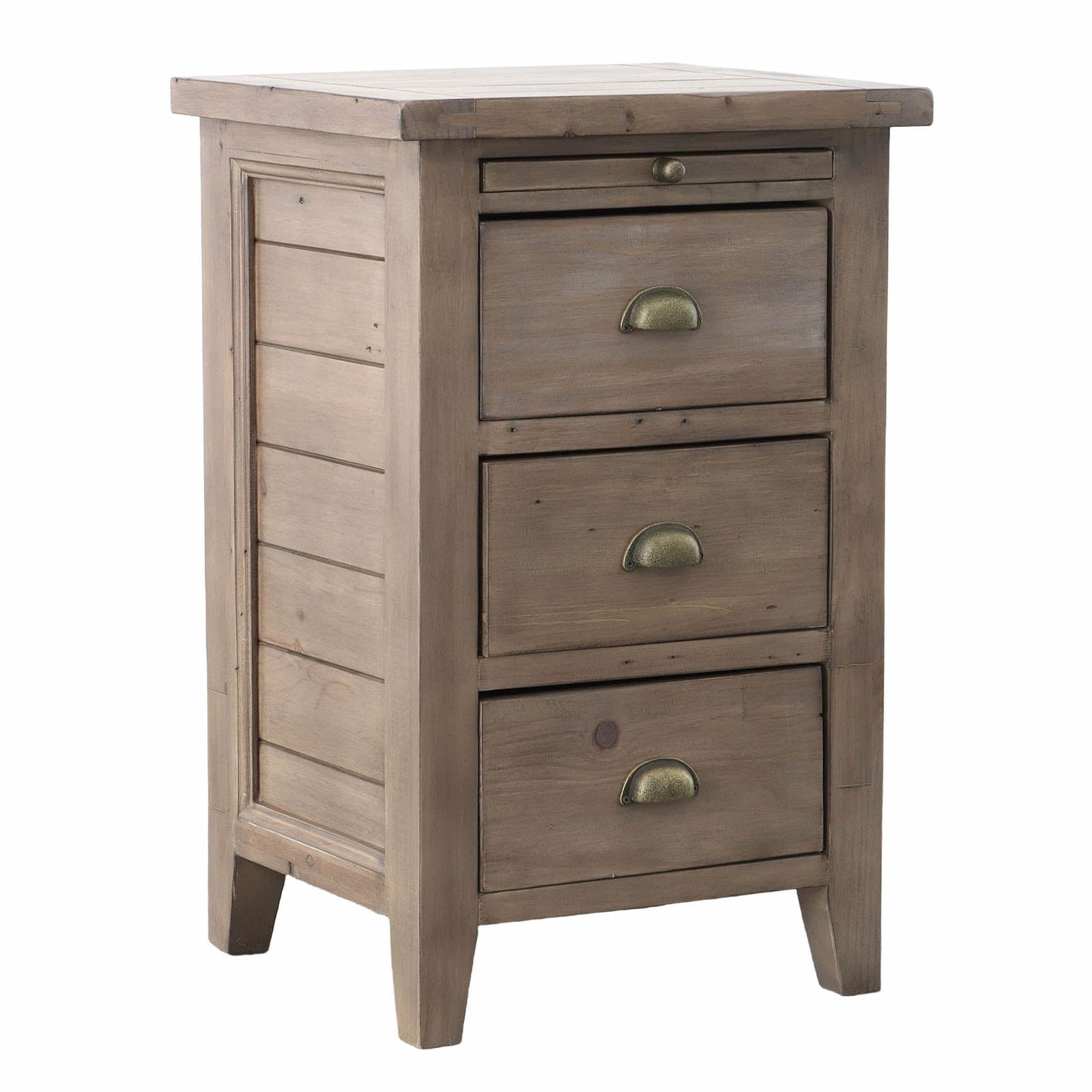 Irish Coast 3 Drawers Wood Nightstand